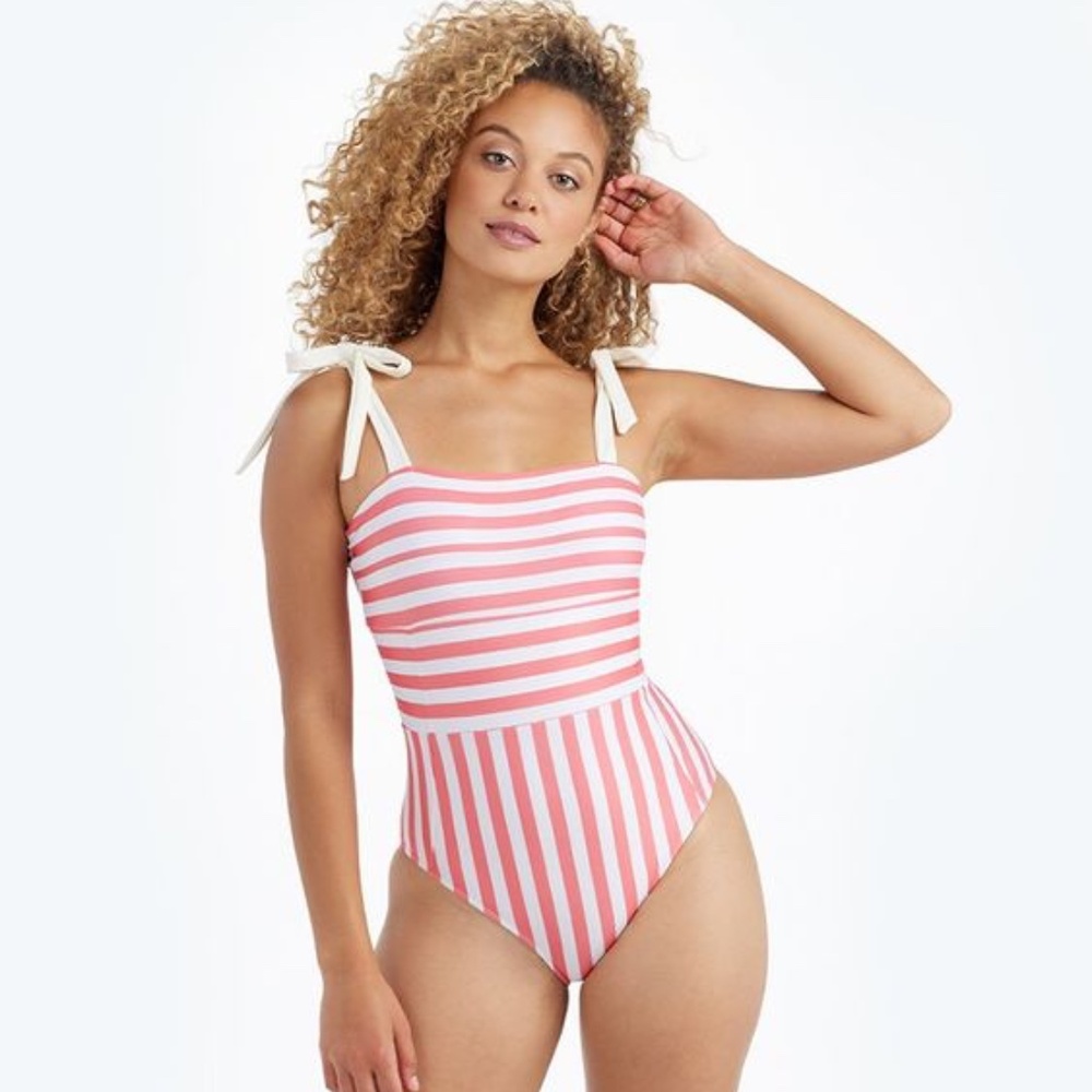 NEW WITH TAGS Sz 6 Summersalt Striped "The Tie Oasis" Women's Swimsuit One Piece